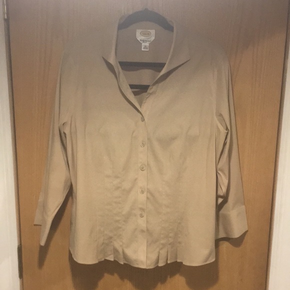 Talbots Size 14 Tan Blouse - Picture 1 of 7